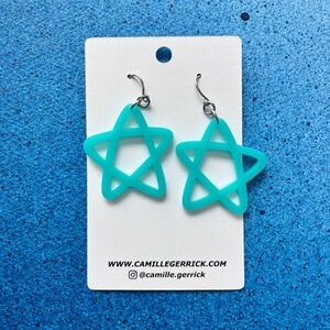 Laser cut acrylic earrings - handmade!